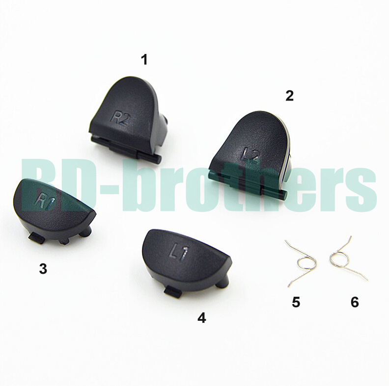 Black L1 R1 L2 R2 Key Trigger Replacement Parts Button Buttons with Spring For PlayStation 4 PS4 Controller 500sets (3000pcs)
Black L1 R1 L2 R2 Key Trigger Replacement Parts Button Buttons with Spring For PlayStation 4 PS4 Controller 500sets (3000pcs)