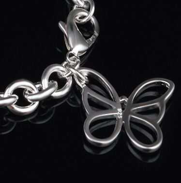 Free Shipping with tracking number fashion Top Sale 925 Silver Bracelet Hollow butterfly Bracelet Silver Jewelry 10Pcs/lot cheap 1811