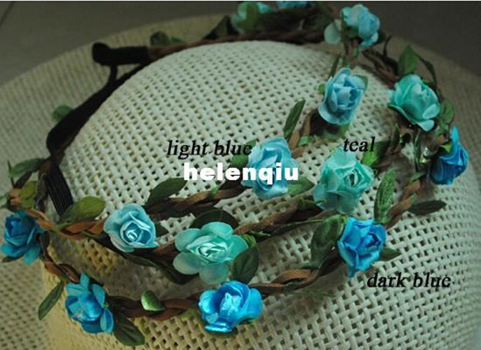 Wholesale - Bride Bohemian Flower Headband Festival Wedding Floral Garland Hair Band Headwear Hair Accessories for Women