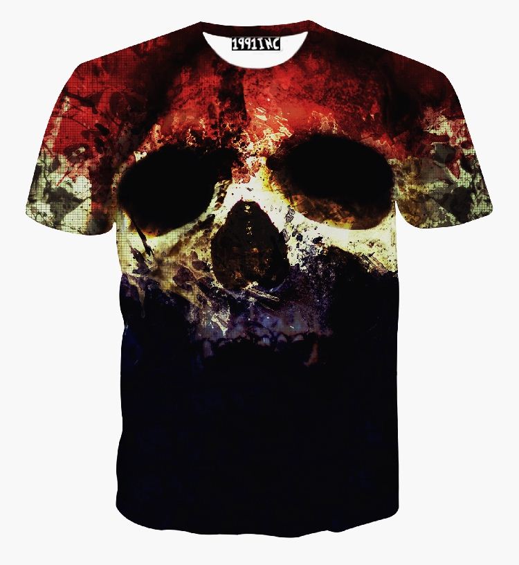 FG1509 men's women's Harajuku style Art White Skull printed 3d t shirt new Harajuku fashion t-shirt Tops Tees free shipping
