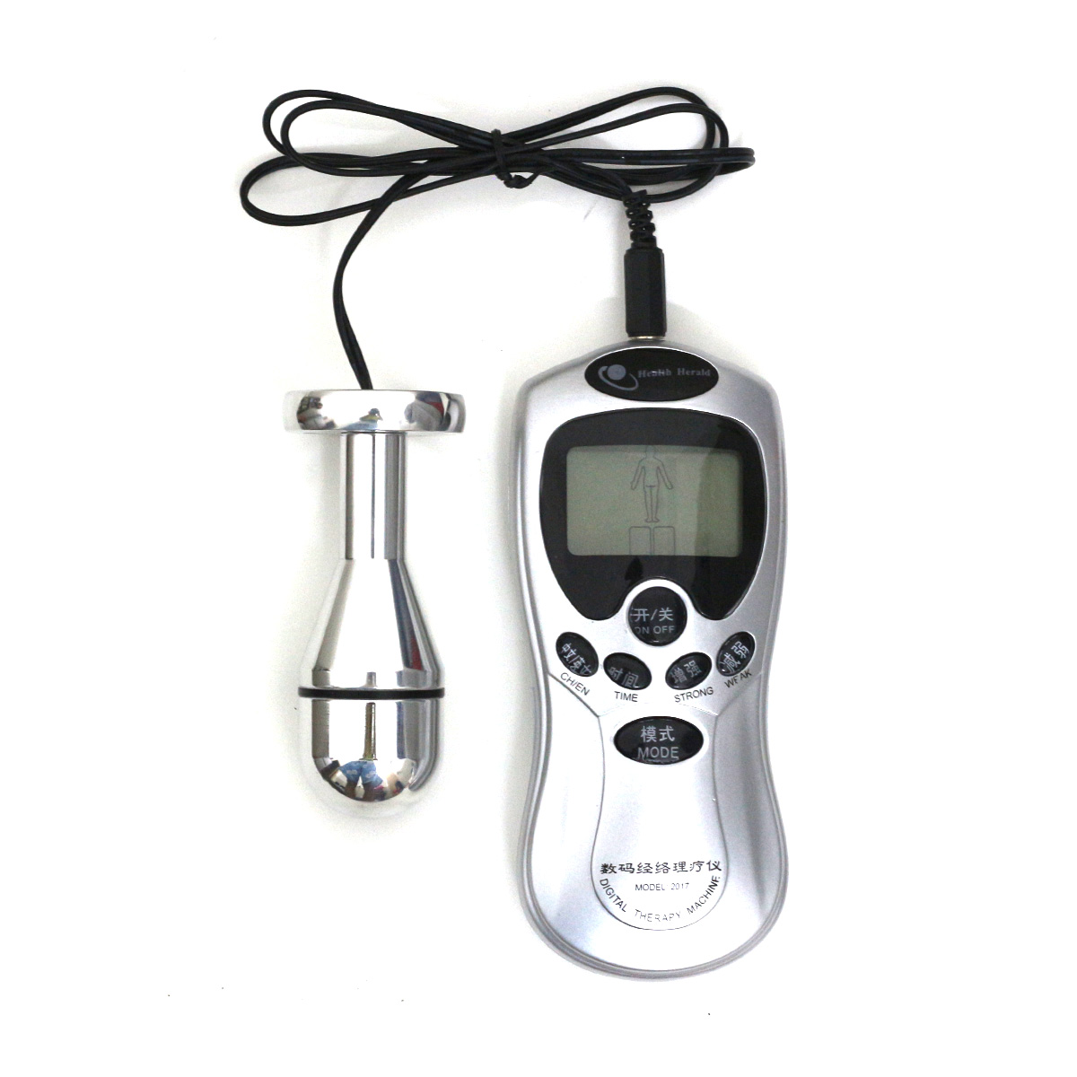 100 * 40mm aluminium electro anal plug, forme de ballon Électrothérapie butt plug, sex stimulation mâle prostate massager jouet