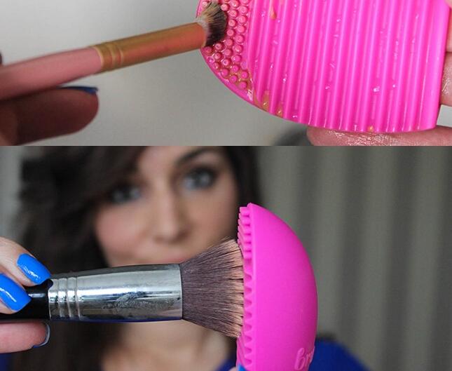 Brushegg Pro Egg Cleaning Glove Cleaning Makeup Washing Brush Silica Glove Scrubber Board Cosmetic Clean Tools Brush Cleaner