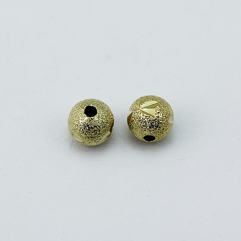 Beadsnice round brass beads for jewelry making metal matte beads fashion jewelry components wholesale ID 1424
