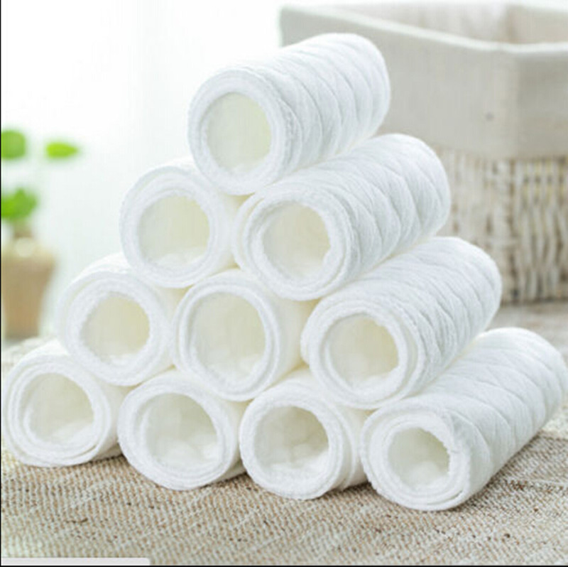 New 10 Pcs+10 Inserts Adjustable Resuable Lot Baby Washable Cloth Diaper Nappies(Random Color)