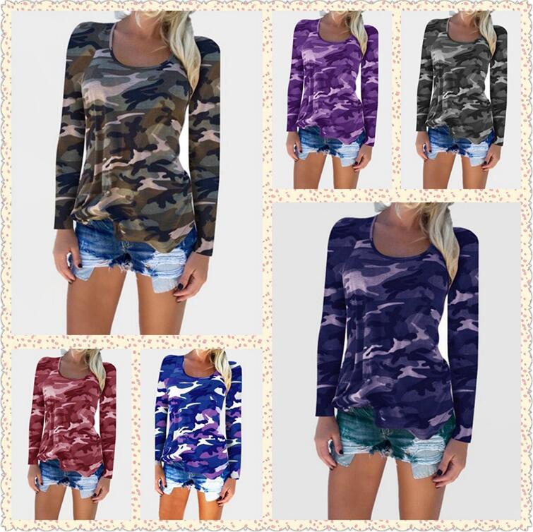 Women Long Sleeve Camouflage Tee Shirts Tops Camo T-Shirts Casual Blouse Tops Lady Loose T-Shirt 10pcs LJJO3548, As picture
Women Long Sleeve Camouflage Tee Shirts Tops Camo T-Shirts Casual Blouse Tops Lady Loose T-Shirt 10pcs LJJO3548, As picture