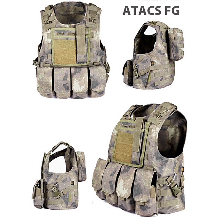 Fall-Outdoor Army Tactical Professional Vest with Molle System One Size Camouflage for  Hunting Wargame Combat 