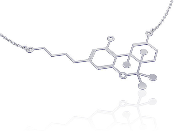 30PCS Gold Silver Simple Molecule Necklace Molecular Structure Hormone Element Necklace Science DNA Dopamine Necklaces