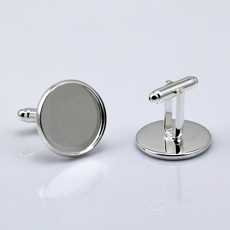 Beadsnice copper cufflink blanks jewelry making design cufflink parts with round 20mm bezel cup ID 8898