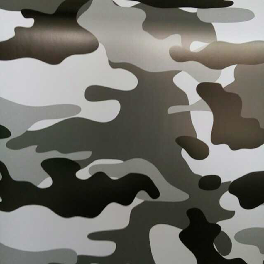 Arctic Camo Vinyl Black white grey Car Wrapping With Air Release Snow Camouflage Wraps Car Styling Covers Film Car Stickers 1.52 x 30m/Roll
