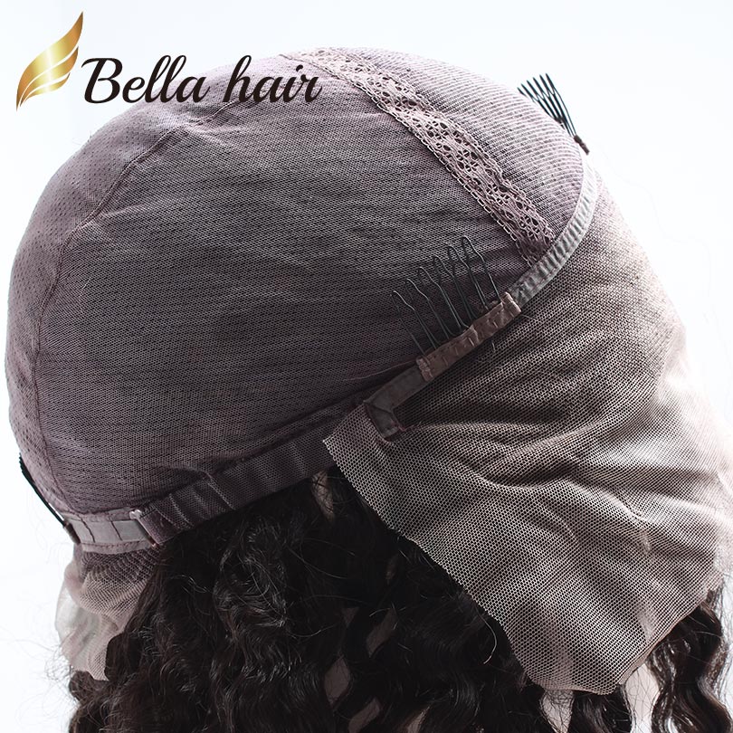 Brazilian Full Lace Human Hair Wigs for Black Women Lace Wig Natural Color Straight Bellahair