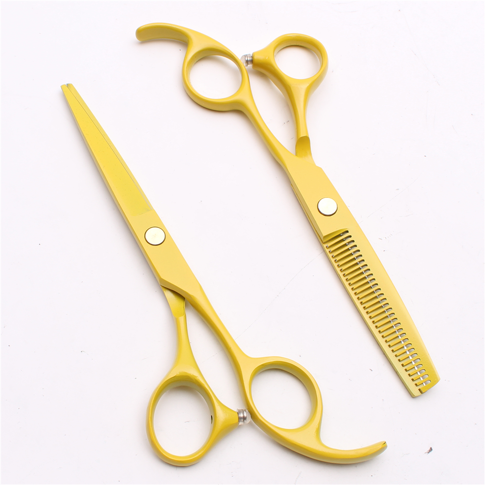 5.5" 16cm JP 440C Customized Logo Yellow Professional Human Hair Scissors Barbers' Hairdressing Shears Salon Style Tools New Excelent C1023
5.5" 16cm JP 440C Customized Logo Yellow Professional Human Hair Scissors Barbers' Hairdressing Shears Salon Style Tools New Excelent C1023