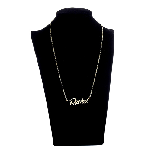 Custom Women 18k gold plated personalized Name Necklace quot Rachel quot Stainless Steel Personalized Pendant letters Nameplat