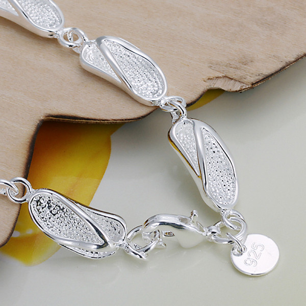 Hot sale best gift 925 silver Full slippers Bracelet DFMCH155,brand new fashion 925 sterling silver plated Chain link bracelets