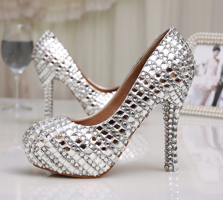 Womens High Heel Glitter Crystal Platforms Wedding Shoes Diamond Jeweled Silver Bridal Shoes 12cm Cinderella Prom Evening Pumps
Womens High Heel Glitter Crystal Platforms Wedding Shoes Diamond Jeweled Silver Bridal Shoes 12cm Cinderella Prom Evening Pumps