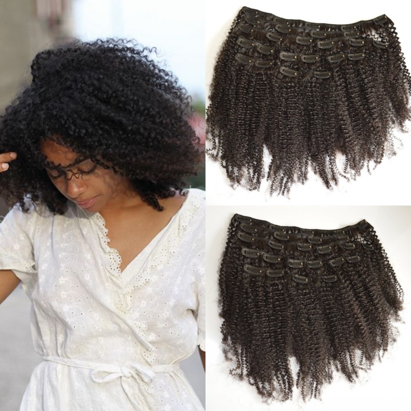 Clip in Human Hair Extensions 8pcs Lot Mongolian Kinky Curly Hair Weaves 8-24inch G-EASY
Clip in Human Hair Extensions 8pcs Lot Mongolian Kinky Curly Hair Weaves 8-24inch G-EASY