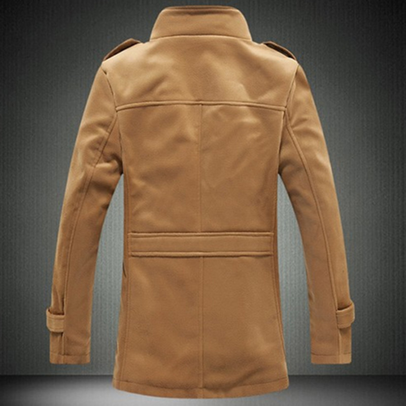 Fall-Free postage stand collar berber fleece male woolen jacket outerwear male navy blue p