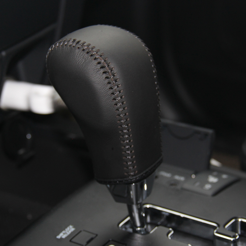 Gear cover KIA Borrego automatic gear shift cover Genuine leather gearshift knob cover Interior decoration car styling covers