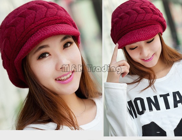 Fashion Crochet Beanie Hats Elegant Women Hat Winter And Fall Skull Caps Knitted Cap Keep Warm Multi Colors