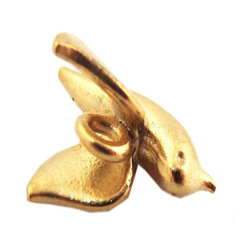 Beadsnice bird pendant charm brass tiny animal charm handmade accessory special gift item for her ID 26446