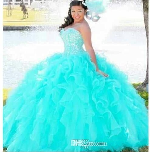 2016 New Crystal Sweetheart Sweet 16 Ball Gown Quinceanera Dresses Lace Up Back Aqua/Pink Cascading Ruffled Organza Prom Pageant Dresses, Black
2016 New Crystal Sweetheart Sweet 16 Ball Gown Quinceanera Dresses Lace Up Back Aqua/Pink Cascading Ruffled Organza Prom Pageant Dresses, Black