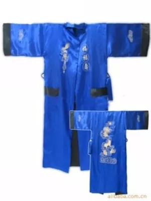 Wholesale-Chinese men's silk/satin bathrobe robe/gown M L XL XXL