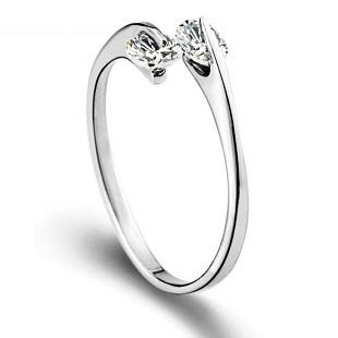 Free shipping 925 sterling silver ring telesthesia double crystal open design simple wedding rings woman jewelry EH128
Free shipping 925 sterling silver ring telesthesia double crystal open design simple wedding rings woman jewelry EH128