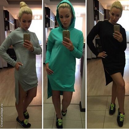 Winter Autumn Women Dress 2015 Vintage Elegant Casual Sport Hoody Dresses Sexy Long Sleeve Pockets Womens Clothing Plus Size FG1511
