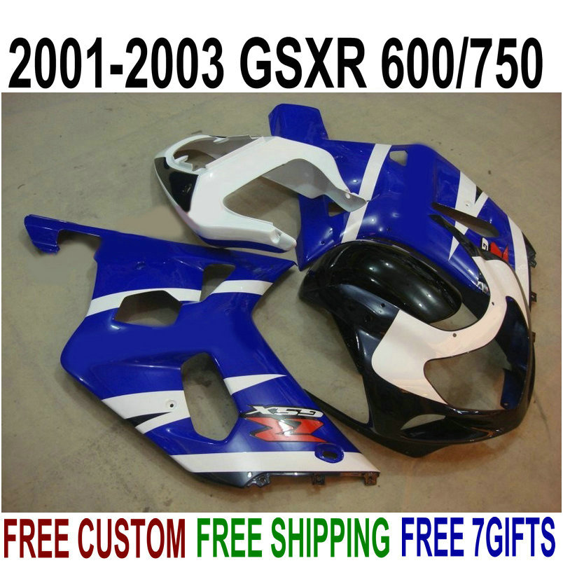 Hot sale motorcycle set for SUZUKI GSXR600 GSXR750 2001 2002 2003 K1 fairings 01-03 GSXR 600 750 blue white black fairing kit SK23, Same as the picture shows
Hot sale motorcycle set for SUZUKI GSXR600 GSXR750 2001 2002 2003 K1 fairings 01-03 GSXR 600 750 blue white black fairing kit SK23, Same as the picture shows