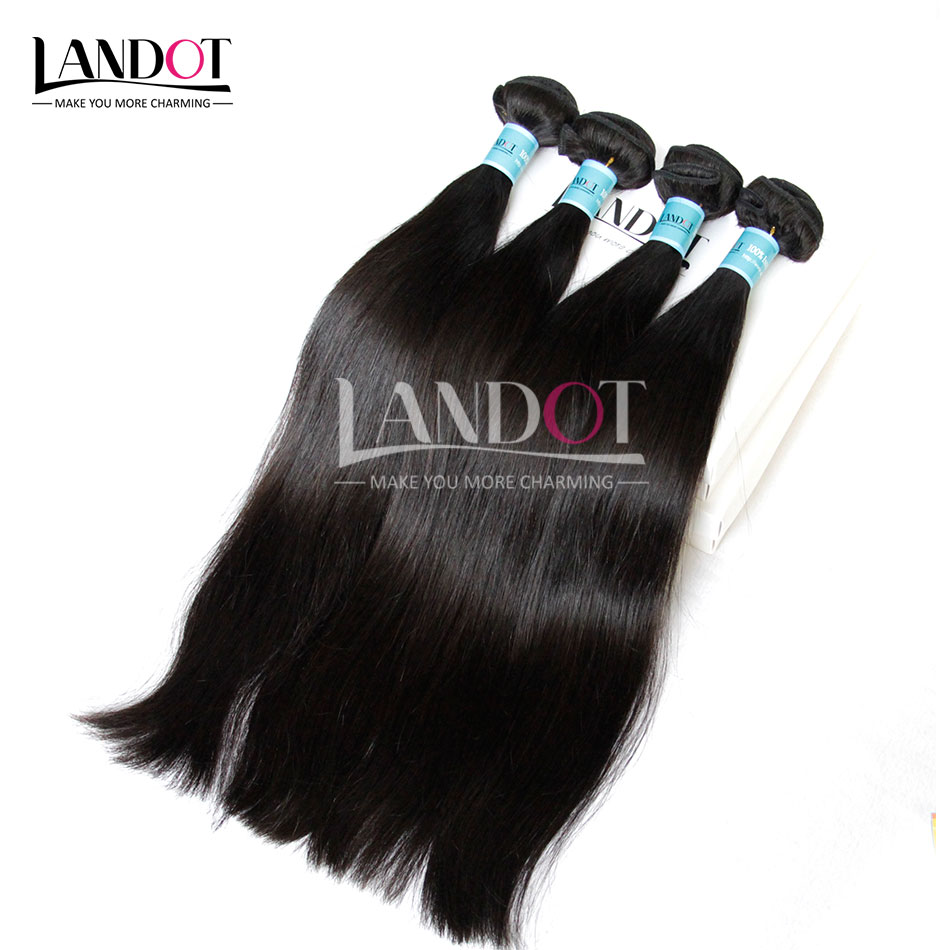 Indian Straight Hair Grade 8A Unprocessed Raw Human Hair Weave Bundles Indian Silky Straight Hair Extensions 3Pcs Lot Natural Black Can Dye