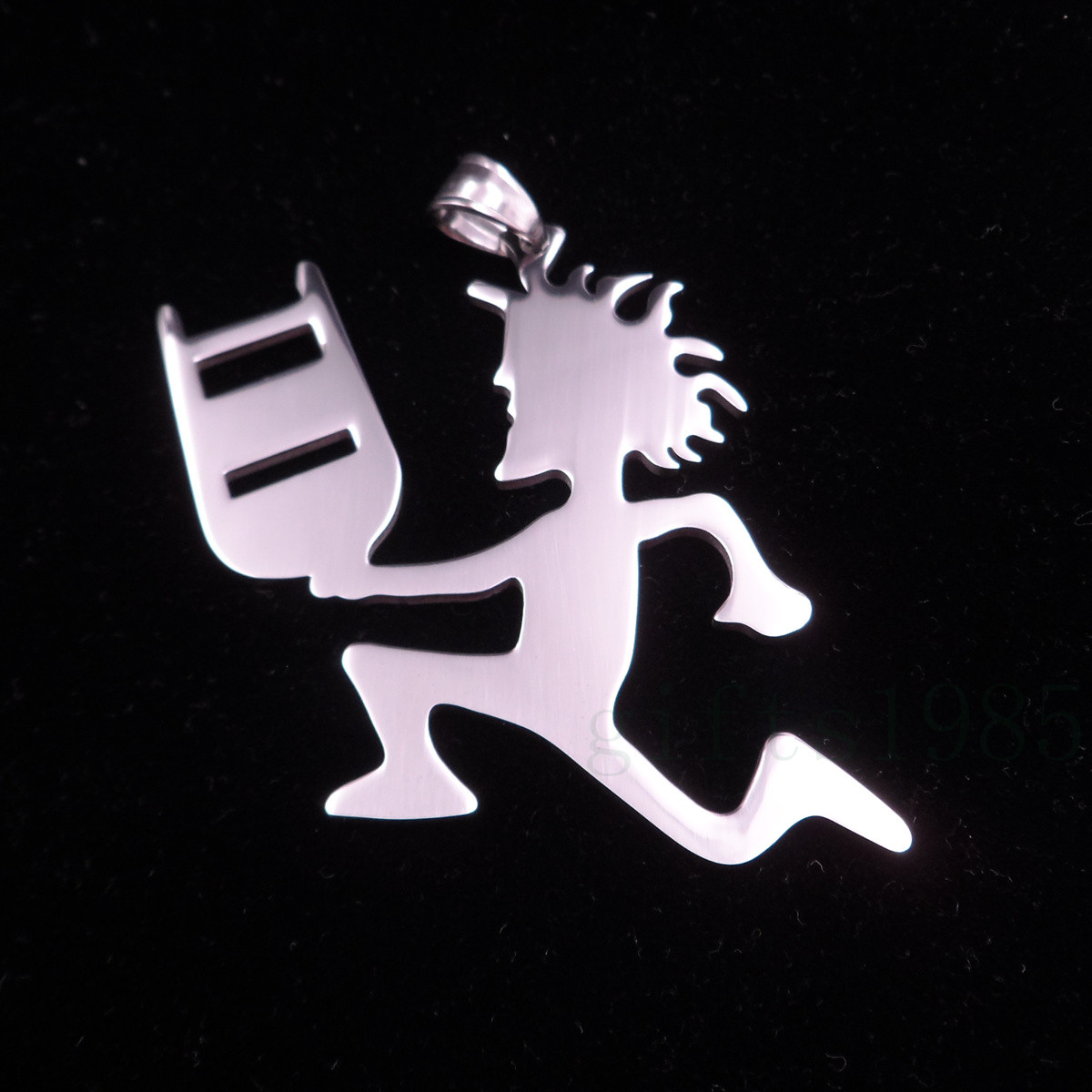 Best Selling silver ICP Jewelry Fashion Stainless Steel Hatchetman Mens Juggalette Pendant with 5mm 24 inch NK Curb chain Necklace