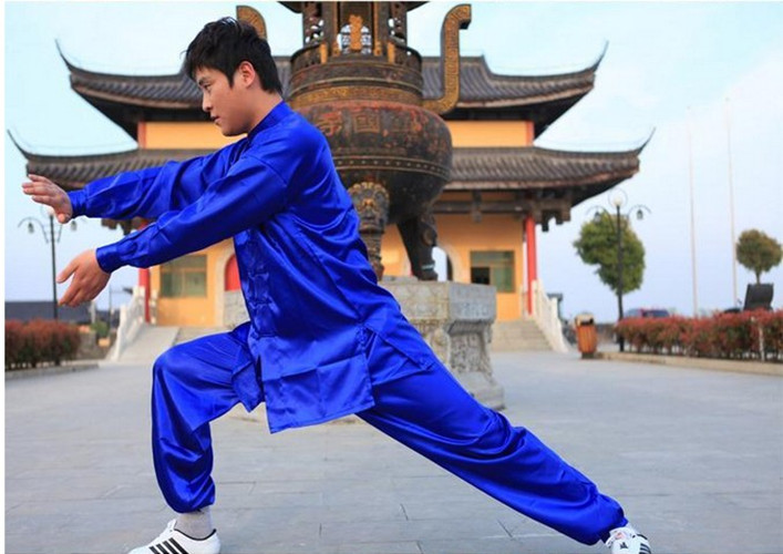 New Polyester Chinese Tai Chi Kung Fu Wing Chun Martial Art Suit Coats Jacket Uniform Costume