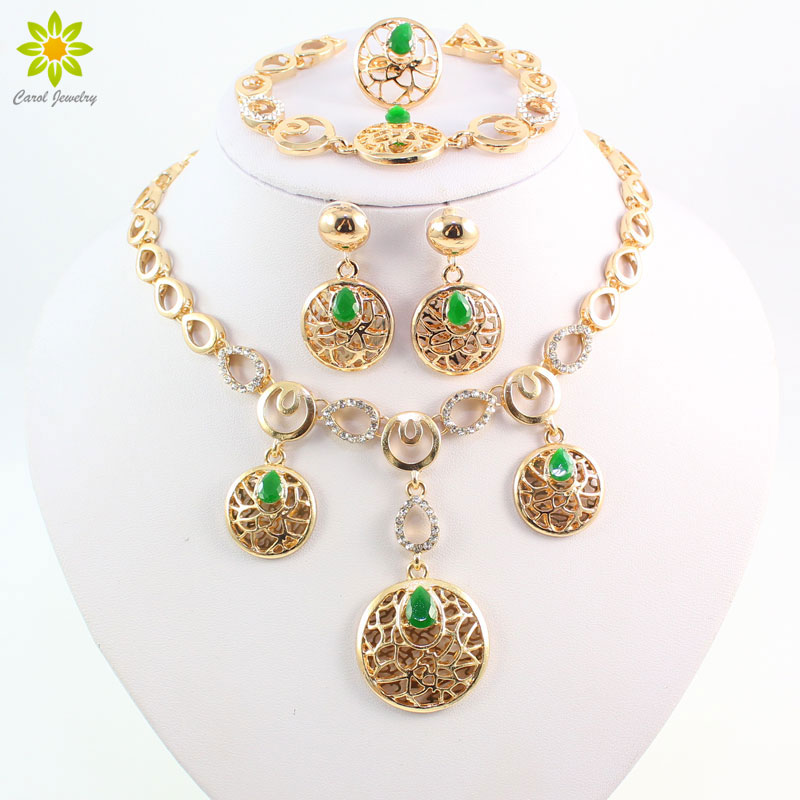Women African Costume Gold Plated Jewelry Sets Crystal Rhinestone Dubai Bridal Wedding Accessories Earrings Necklace Set
Women African Costume Gold Plated Jewelry Sets Crystal Rhinestone Dubai Bridal Wedding Accessories Earrings Necklace Set