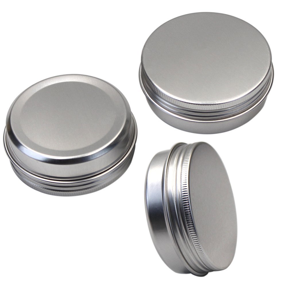 60g Aluminum Cosmetic jar, 2 oz Silver metal Makeup Jar Pot Container for Cream, Powder, Gel use, Oil Wax, Lip Balm, spice
60g Aluminum Cosmetic jar, 2 oz Silver metal Makeup Jar Pot Container for Cream, Powder, Gel use, Oil Wax, Lip Balm, spice