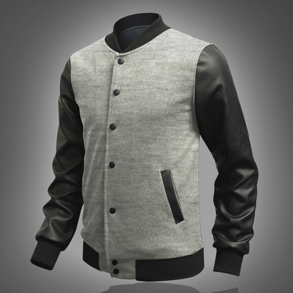 Fall-M-2XL Hot 2016 Fashion New Casual Baseball Jacket With Leather Sleeves Mens Varsity Jackets And Coats Harajuku Chaqueta Hombre, Black
Fall-M-2XL Hot 2016 Fashion New Casual Baseball Jacket With Leather Sleeves Mens Varsity Jackets And Coats Harajuku Chaqueta Hombre, Black