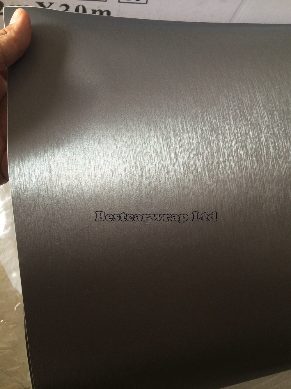 Titanium Brushed Gray Vinyl Wrap Car Wrap Film Vehicle Styling Air Bubble Free Automobile Tuning aluminum Matte Cover For 1.52x30M/Roll