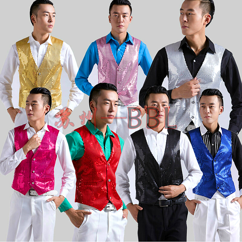 Fall-Paillette Male Sequins Stage Performance Costumes Men Vest Mc Host Clothing Singer Waistcoats Show Sleeveless Jackets D195, Black
Fall-Paillette Male Sequins Stage Performance Costumes Men Vest Mc Host Clothing Singer Waistcoats Show Sleeveless Jackets D195, Black