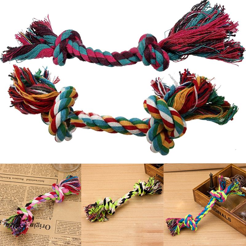 Pets dogs pet supplies Pet Dog Puppy Cotton Chew Knot Toy Durable Braided Bone Rope 16CM Funny Tool XMHM072