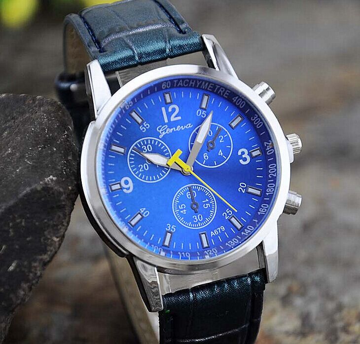 Geneva Men Watches Fashion Sport Quartz Watch Student Casual Dress Wristwatches Military Army PU strap Gift Clock, Leave a message about color
Geneva Men Watches Fashion Sport Quartz Watch Student Casual Dress Wristwatches Military Army PU strap Gift Clock, Leave a message about color
