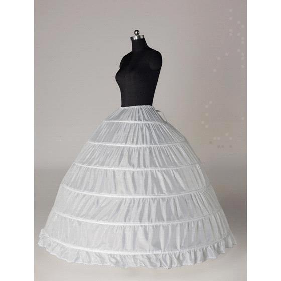 Stock White Black Ball Gown 6 Hoops Petticoat Wedding Slip Crinoline Bridal Underskirt Slip 6 Hoop Skirt Crinoline For Quinceanera Dress CPA206