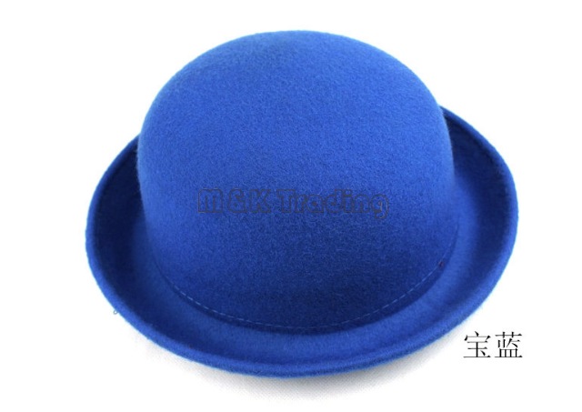 Autumn Winter British Style Top Stingy Brim Hats Women Vintage Round Trilby Wool Blending Jazz Cap More Colors