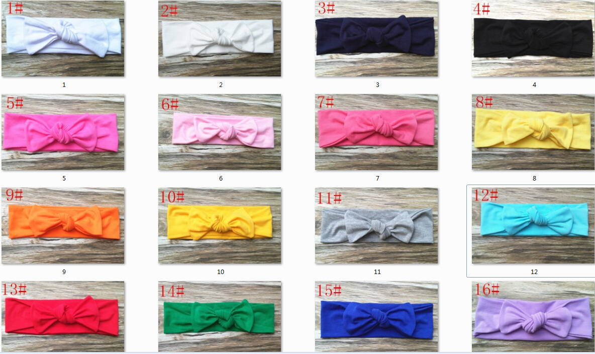 20pcs Cotton baby big bow Turban Twist Headband Head Wrap Twisted Knot Soft stripe Hairband chevron Headband golden Wave dot HeadWrap FD6574