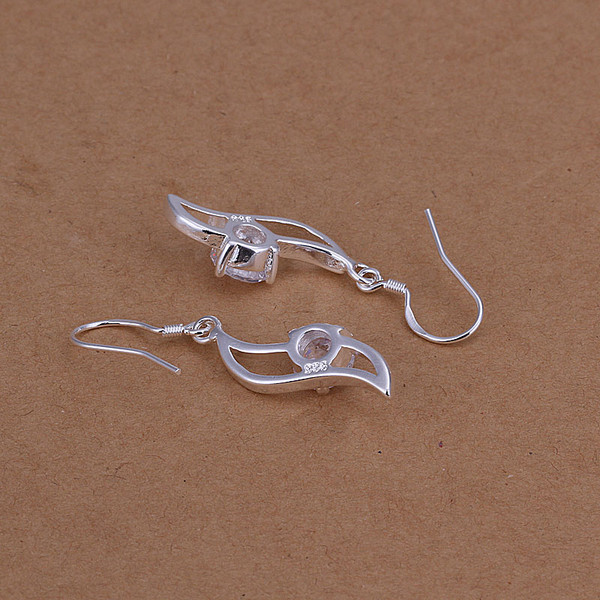 Brand new sterling silver Smooth diamond earrings DFMSE241,women's 925 silver Dangle Chandelier earrings 10 pairs a lot factory direct sale