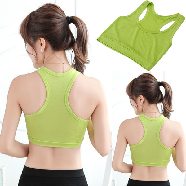 Women's Cozy Sports Gym Multicolored Bras Crop Tops Solid Shirt Tank Tops