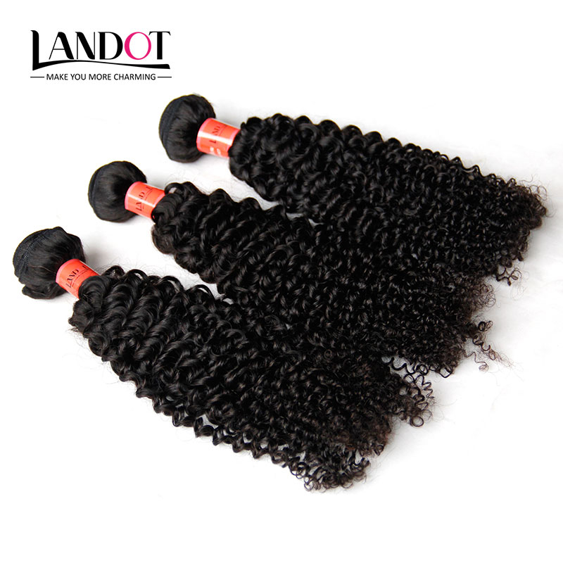 Brazilian Curly Virgin Hair Weaves Unprocessed Peruvian Indian Malaysian Cambodian Mongolian Deep Kinky Curly Remy Human Hair 3/4 Bundles