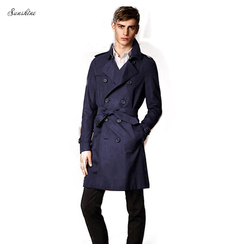 Fall-Newest Cloak Good Quality Luxury X-long Men's Fashion Trench Coat For Man Casual Wind Coat Stand Collar 2 COLORS