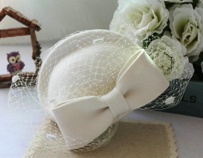 England ancient style hat female cap Small pure wool hat bride headdress autumn and winter hat free shipping HT22