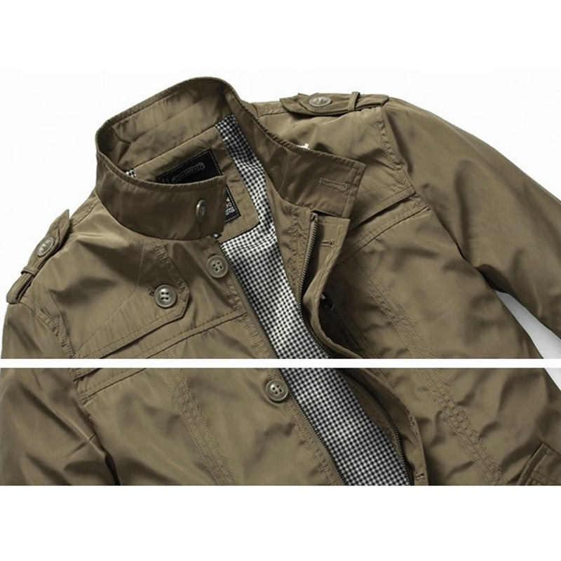 3 Color 2015 New Arrival Fashion Men Autumn Winter Slim Fit Solid Trench Jacket Casual Jacket Coat Manteau Veste Homme Plus Size FG1511