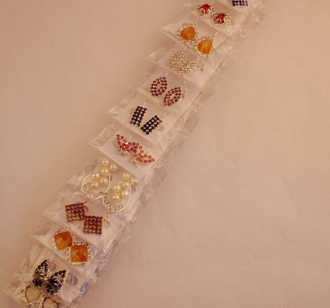 Fashion Top Quality New mix 100 Styles 100 Pair Diamond Earrings Pearl Earrings Buckle Jewelry For Women Wedding Earrings Stud