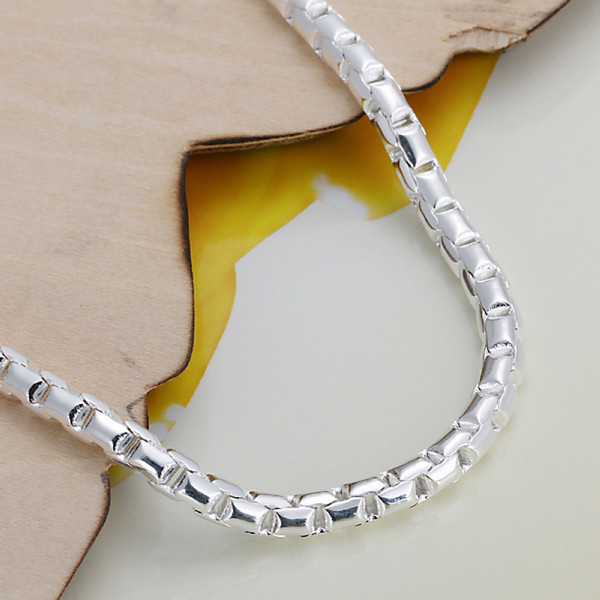 Hot sale best gift 925 silver Lattice Bracelet Round DFMCH214,Brand new fashion 925 sterling silver plated Chain link bracelets high grade