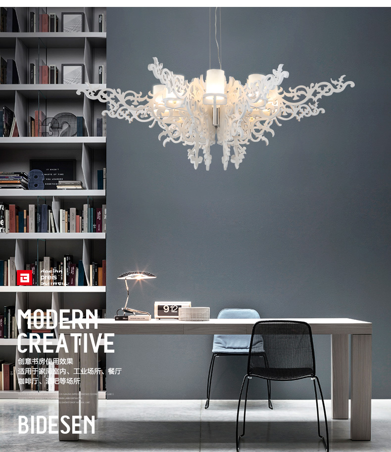 Angel Wings LED Pendant Lamps Droplight 8 Lights 110V 220V Hotel Living Light Chandelier Lamp